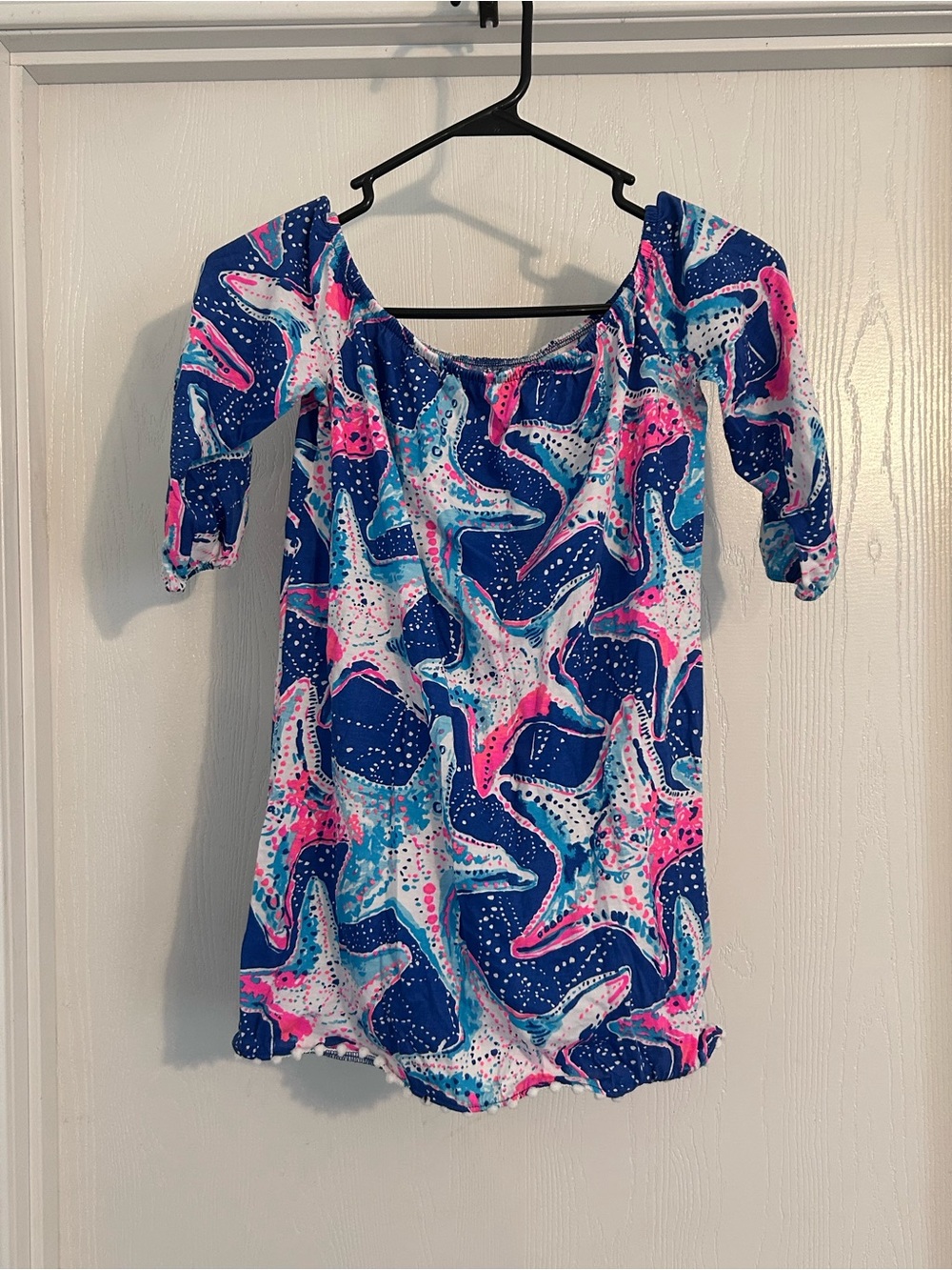 Lilly Pulitzer | Blue and Pink Floral Baby Cotton Top | Size - Picture 7 of 7